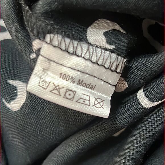 Rockflowerpaper onyx Black Noire Mandarin Collar Button Front Tunic Blouse - Picture 9 of 9